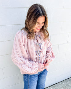 Said Goodbye Blush Top