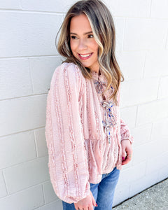 Said Goodbye Blush Top
