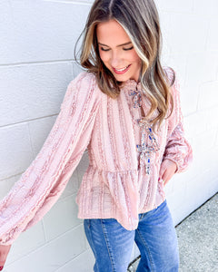 Said Goodbye Blush Top