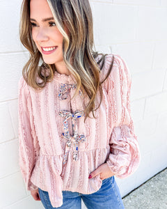 Said Goodbye Blush Top