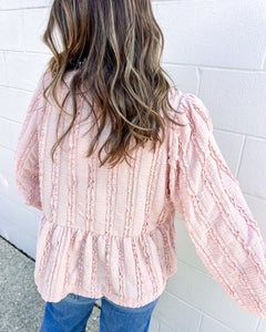 Said Goodbye Blush Top