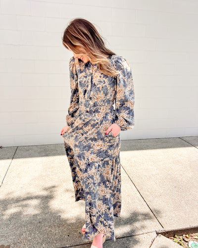 Definitely Not The Case Dusty Blue Dress