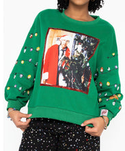 Load image into Gallery viewer, Queen Of Sparkles Green Sequin &amp; Beaded String Light Santa Clark Griswold Sweatshirt