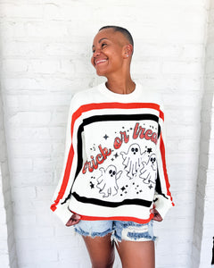 Queen Of Sparkles Trick or Treat Long Sleeve Sweater