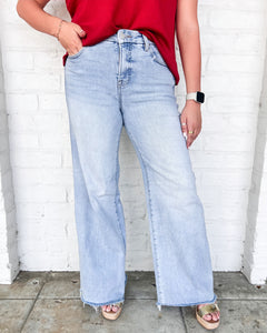 Progressing Forward Light Mid Rise Wide Leg Jean