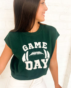 Game Day Excitement Green Top