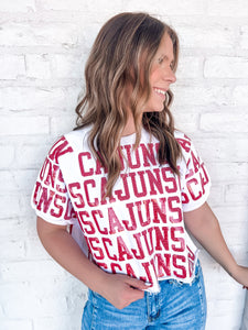 PRE-ORDER: Jordan Amanda White Cajuns Exclusive