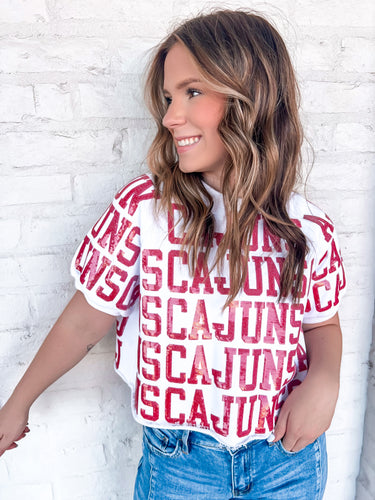 PRE-ORDER: Jordan Amanda White Cajuns Exclusive