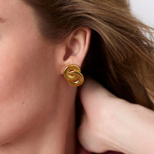 Load image into Gallery viewer, Julie Vos nfinity gold earring, gold knot earring, gold drop earring, 