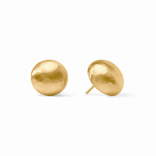 julie vos solara gold stud, gold stud earring, gold circle stud