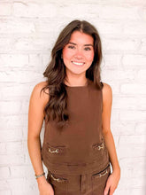 Load image into Gallery viewer, Stay Tuned Brown Top