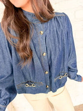 Load image into Gallery viewer, The Pretty Please Dark Denim Top