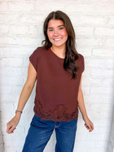 Load image into Gallery viewer, Align The Time Brown Top