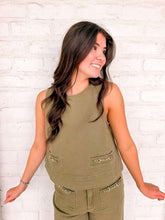 Load image into Gallery viewer, Stay Tuned Olive Top