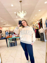 Load image into Gallery viewer, Give Thanks Latte Gingham Pullover