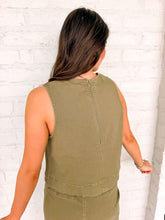 Load image into Gallery viewer, Stay Tuned Olive Top