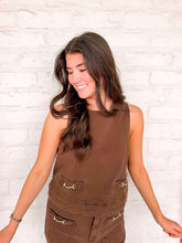 Load image into Gallery viewer, Stay Tuned Brown Top