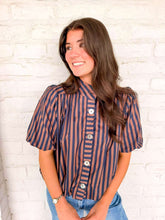 Load image into Gallery viewer, The Harper Navy Brown Top
