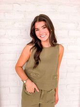 Load image into Gallery viewer, Stay Tuned Olive Top