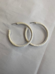 Raffia Wrap Hoop Earring