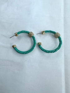 Color Textured Hoop Earring