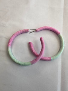 Raffia Wrap Hoop Earring