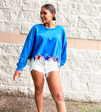 Load image into Gallery viewer, Queen Of USA Star Fringe Sweater