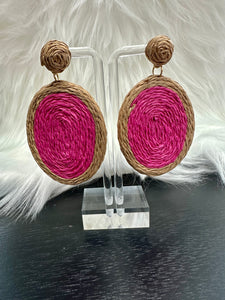 Raffia Oval Earring