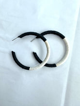 Load image into Gallery viewer, Raffia Wrap Hoop Earring