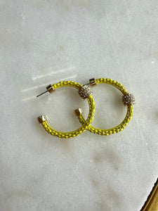 Color Textured Hoop Earring