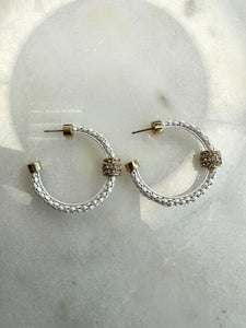 Color Textured Hoop Earring