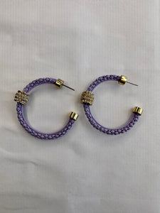 Color Textured Hoop Earring