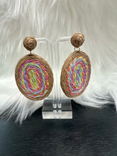 Load image into Gallery viewer, Raffia Oval Earring