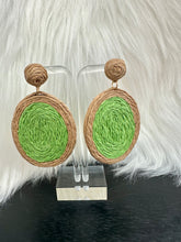 Load image into Gallery viewer, Raffia Oval Earring