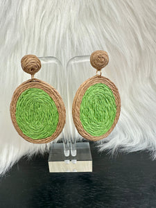 Raffia Oval Earring