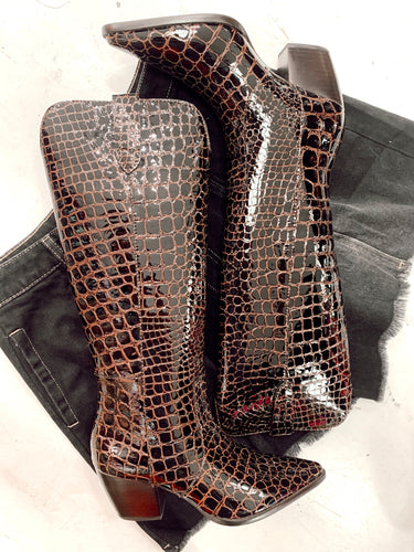 Stella Choco Croco Boots