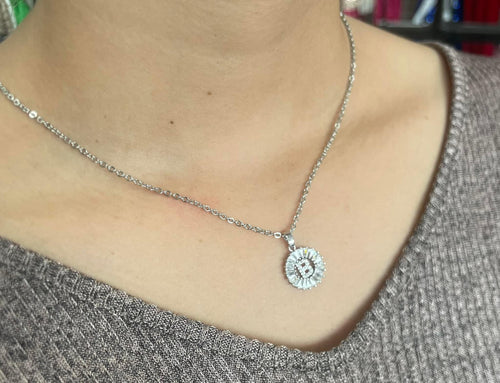 Silver Initial Necklace